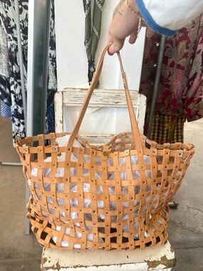 Campomaggi Valeria Woven Leather Tote Bag